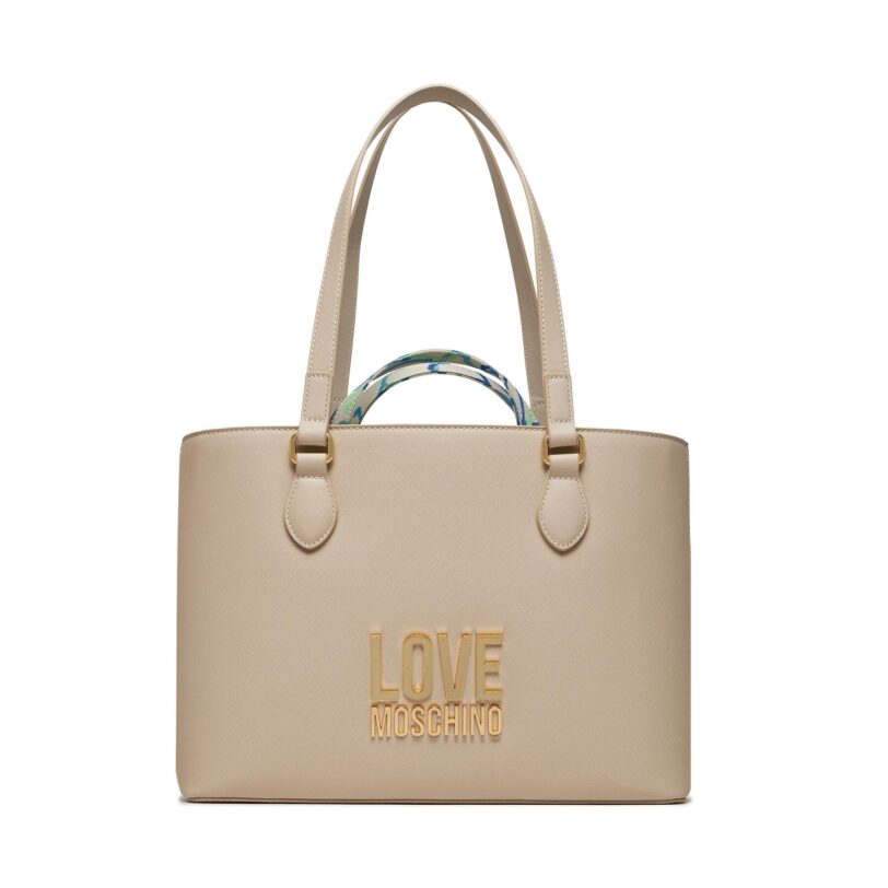 Дамска чанта LOVE MOSCHINO JC4210PP1ILQ111A Екрю цвят на ниска цена