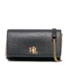 Дамска чанта Lauren Ralph Lauren 432915377001 Черен цвят на ниска цена