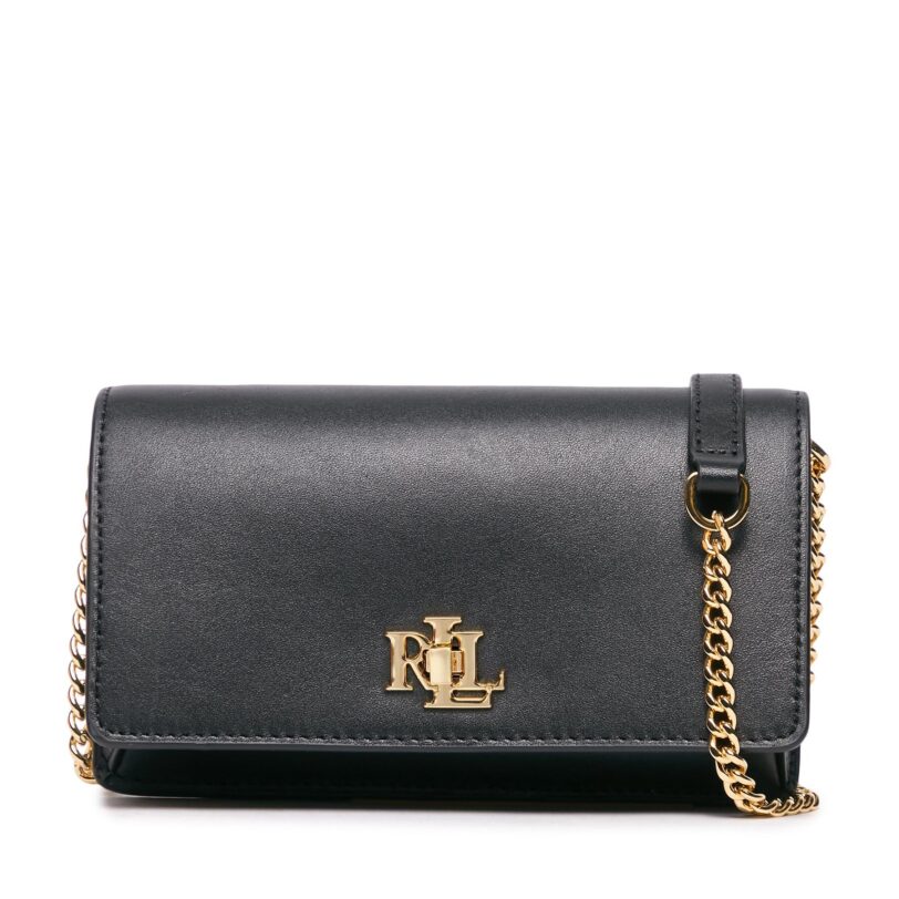 Дамска чанта Lauren Ralph Lauren 432915377001 Черен цвят на ниска цена