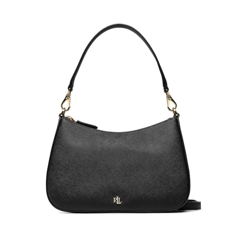 Дамска чанта Lauren Ralph Lauren Danni 26 431883768008 Черен цвят на ниска цена