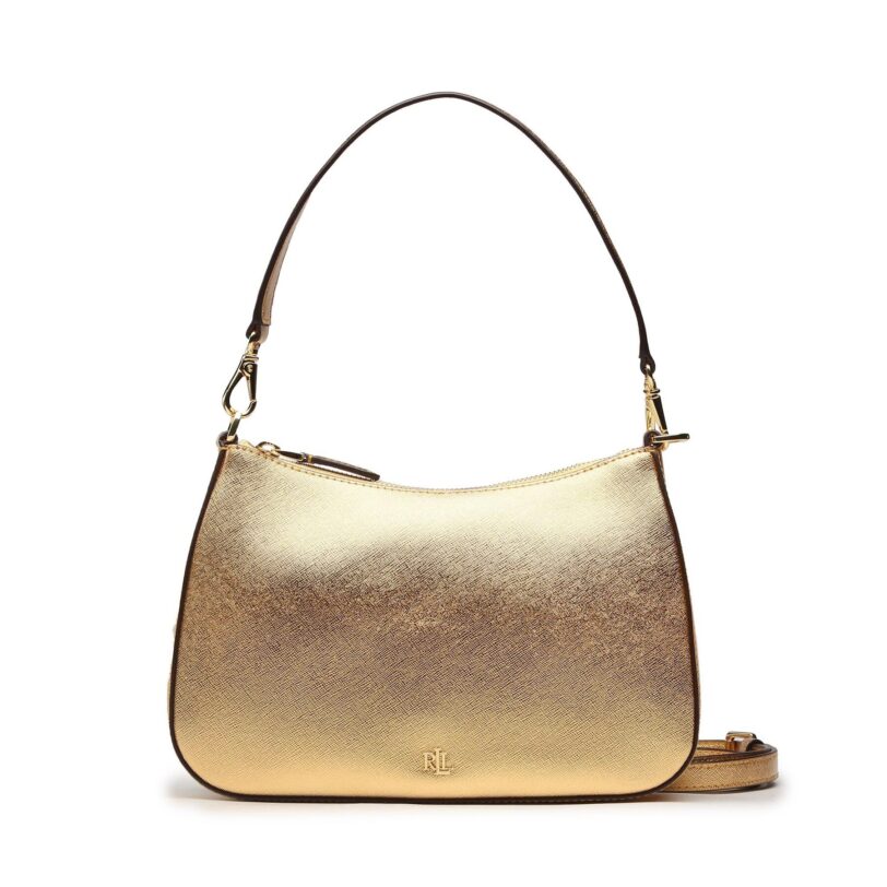 Дамска чанта Lauren Ralph Lauren Danni 26 431883768012 Златист цвят на ниска цена