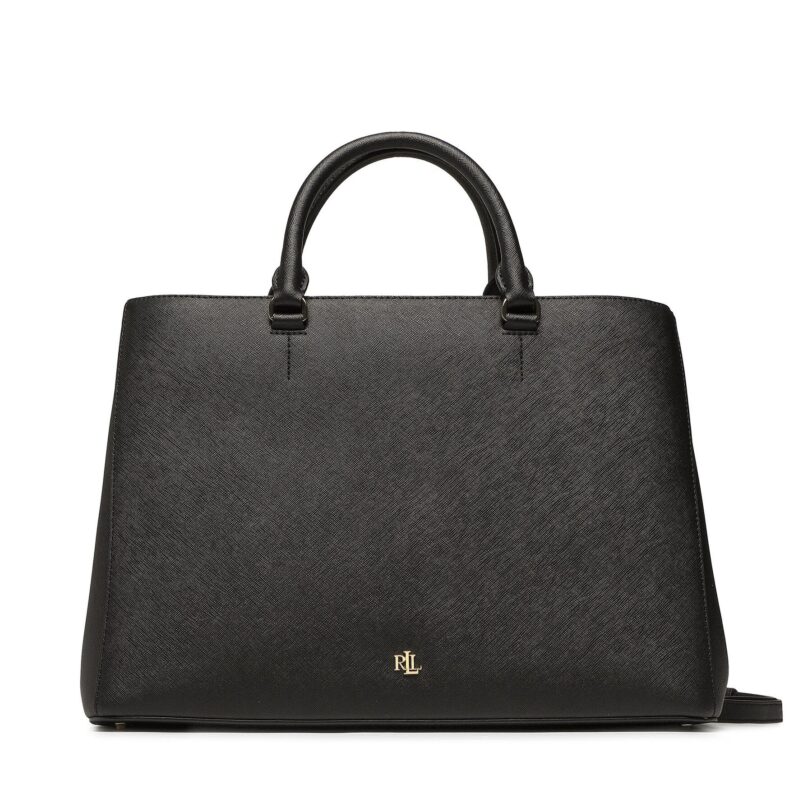Дамска чанта Lauren Ralph Lauren Hanna 37 431898556005 Черен цвят на ниска цена