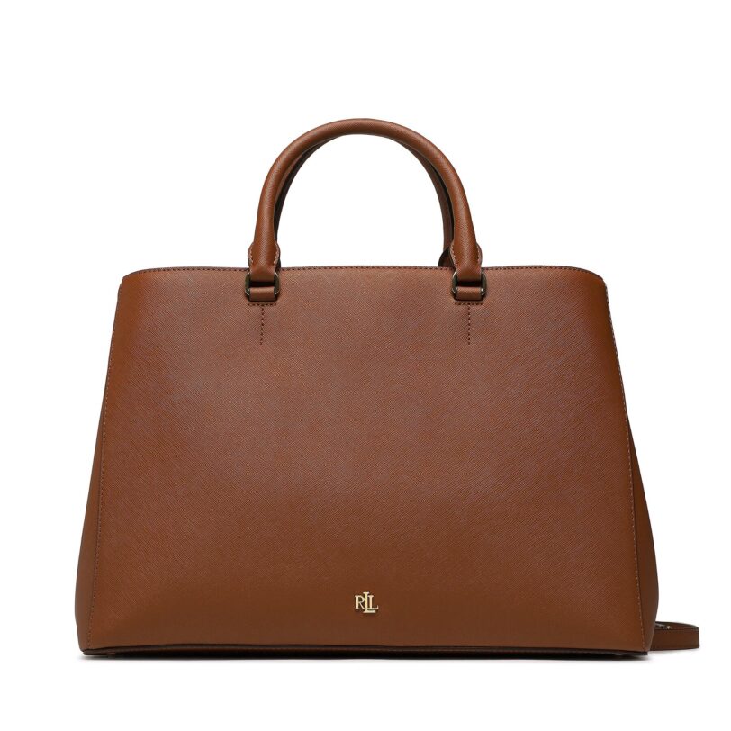 Дамска чанта Lauren Ralph Lauren Hanna 37 431898556006 Кафяв цвят на ниска цена