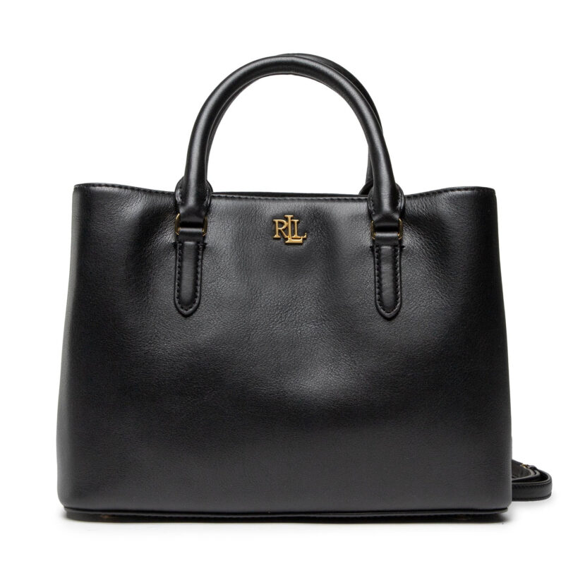 Дамска чанта Lauren Ralph Lauren Marcy 26 431876725004 Черен цвят на ниска цена