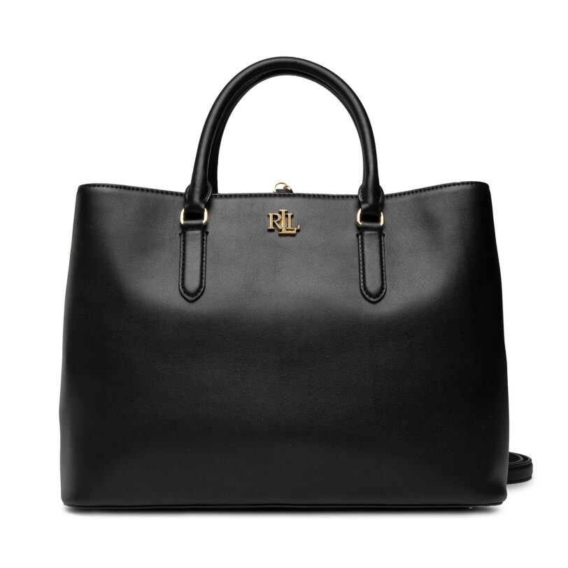 Дамска чанта Lauren Ralph Lauren Marcy 36 431876724004 Черен цвят на ниска цена