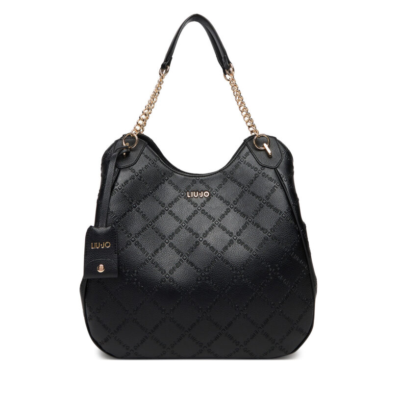 Дамска чанта Liu Jo Ecs L Satchel AF5054 E0538 Черен цвят на ниска цена