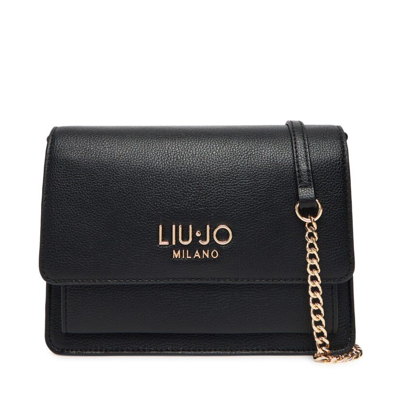 Дамска чанта Liu Jo Ecs M Crossbody AF5152 E0058 Черен цвят на ниска цена