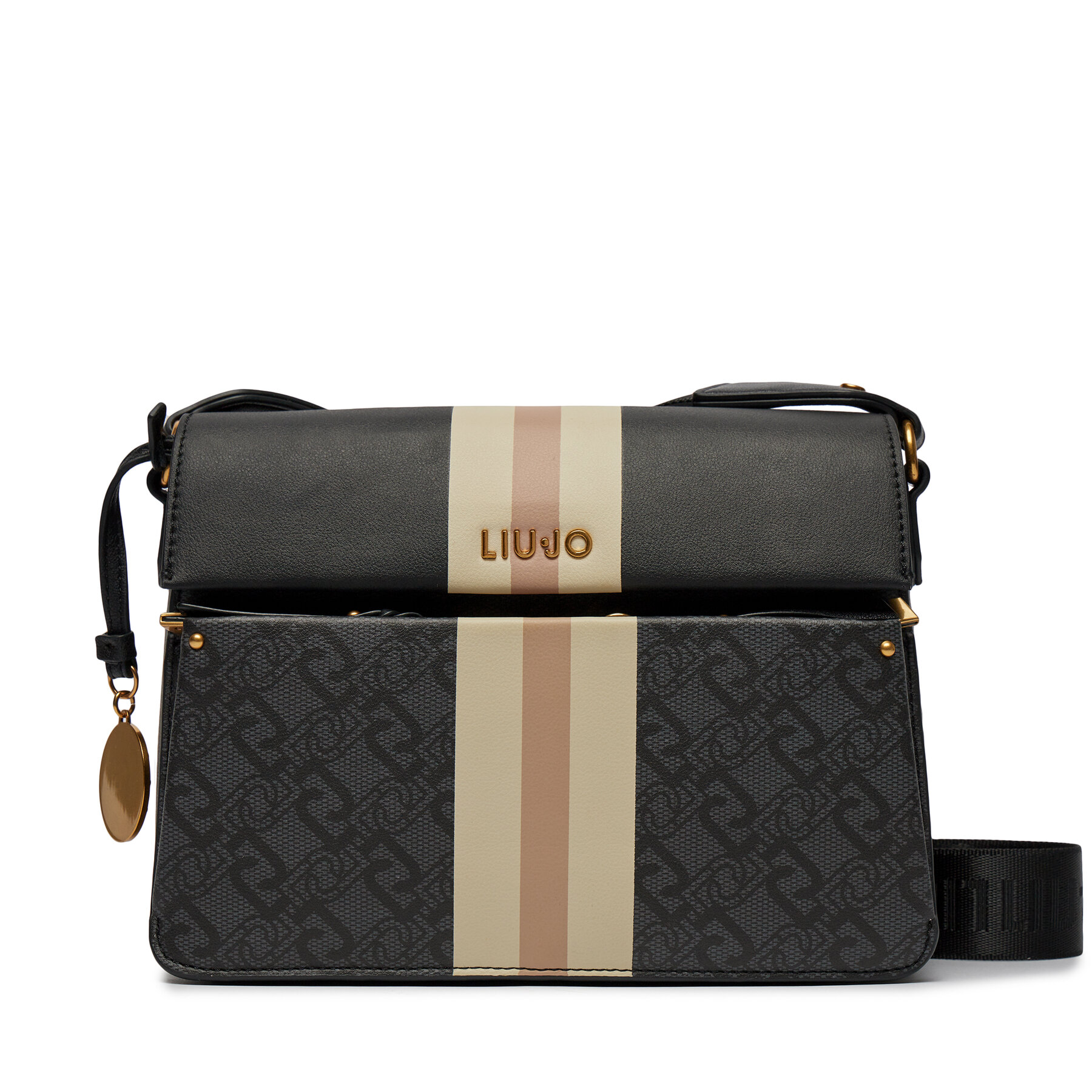 Дамска чанта Liu Jo Ecs M Messenger AXX033 E0538 Черен цвят на ниска цена