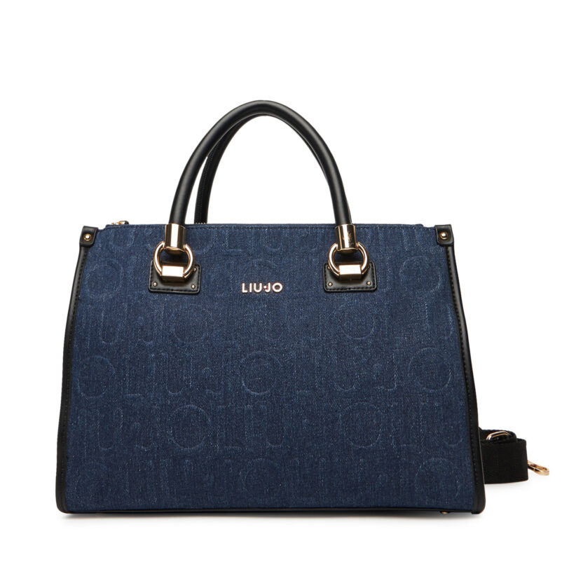 Дамска чанта Liu Jo Ecs M Satchel AF5008 D0001 Тъмносин цвят на ниска цена