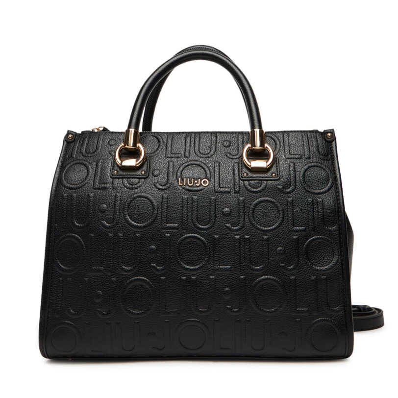 Дамска чанта Liu Jo Ecs M Satchel AF5008 E0538 Черен цвят на ниска цена