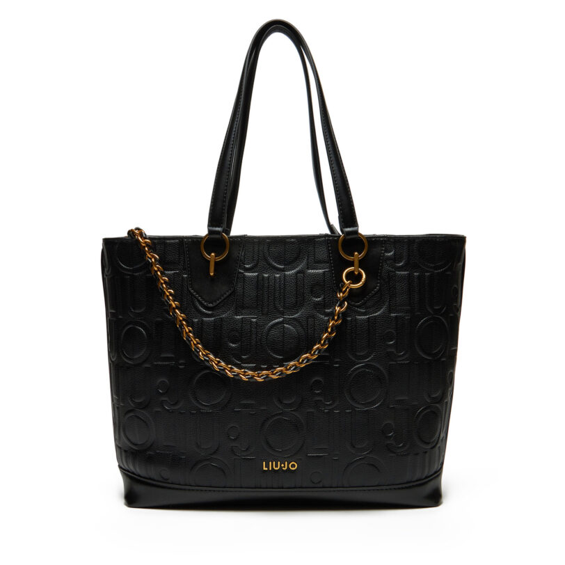 Дамска чанта Liu Jo Ecs M Tote AA5197 E0538 Черен цвят на ниска цена