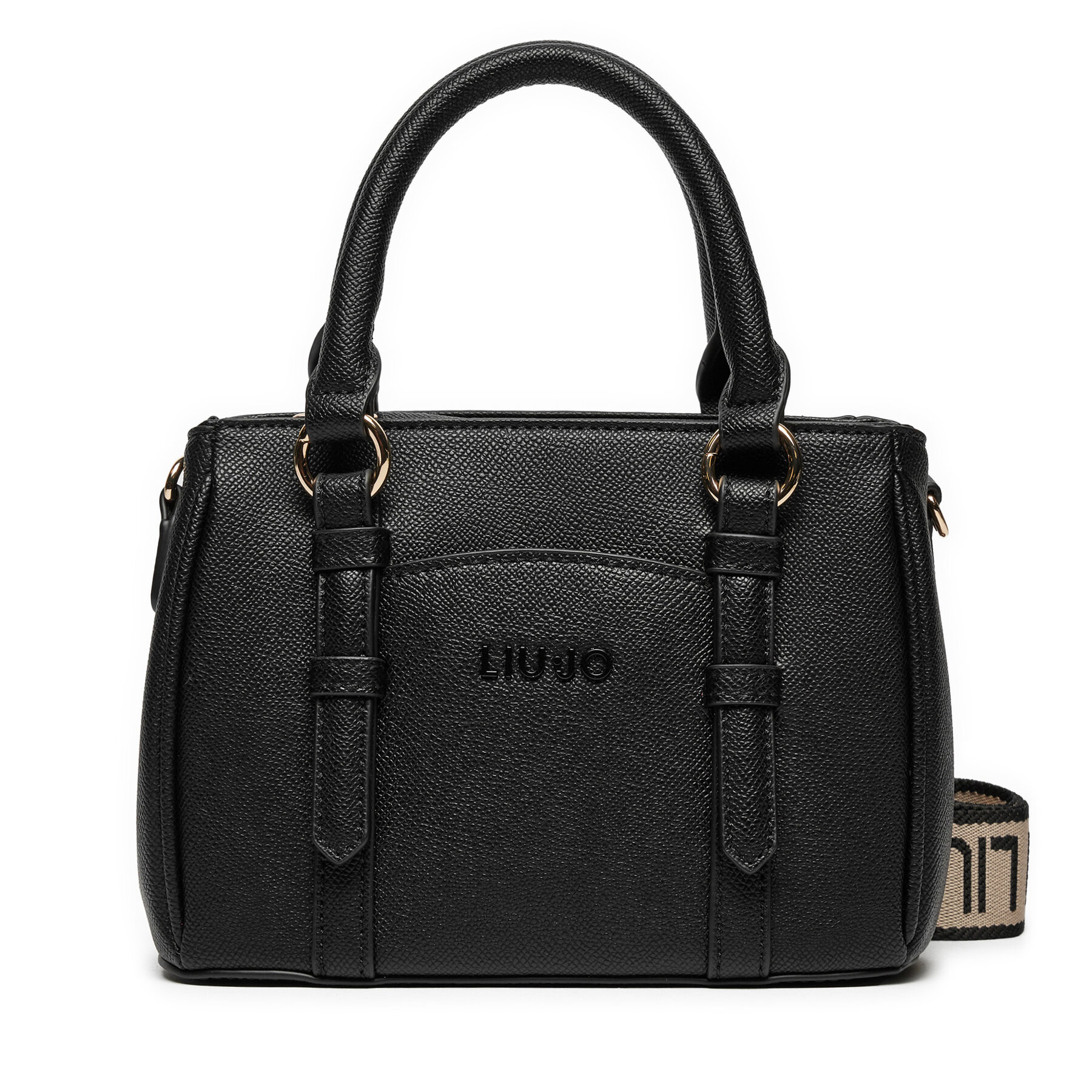 Дамска чанта Liu Jo Ecs S Satchel AF4155 E0087 Черен цвят на ниска цена