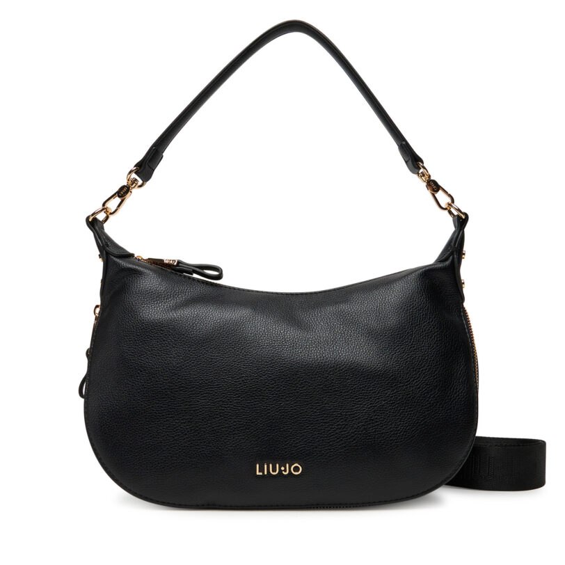 Дамска чанта Liu Jo Esc M Hobo AF5133 E0058 Черен цвят на ниска цена