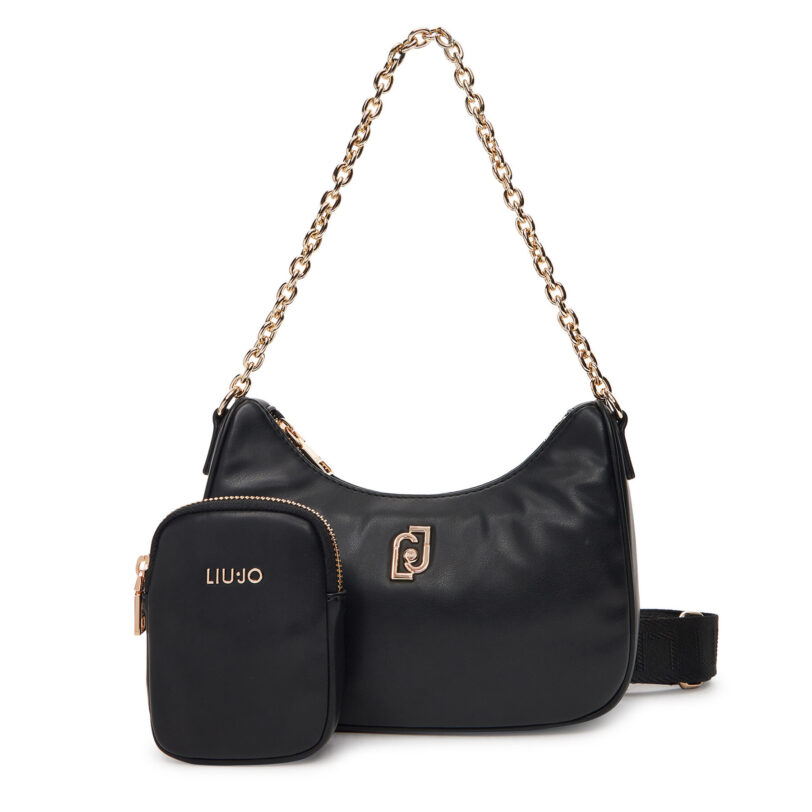 Дамска чанта Liu Jo S Hobo AF5180 E0077 Черен цвят на ниска цена