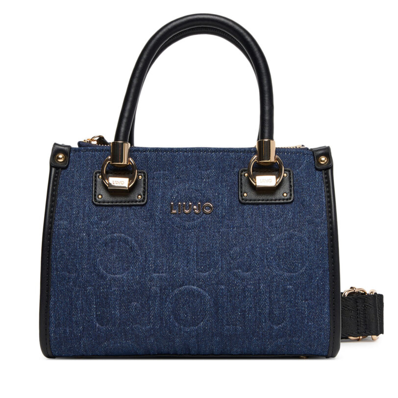 Дамска чанта Liu Jo S Satchel AF5163 D0001 Тъмносин цвят на ниска цена