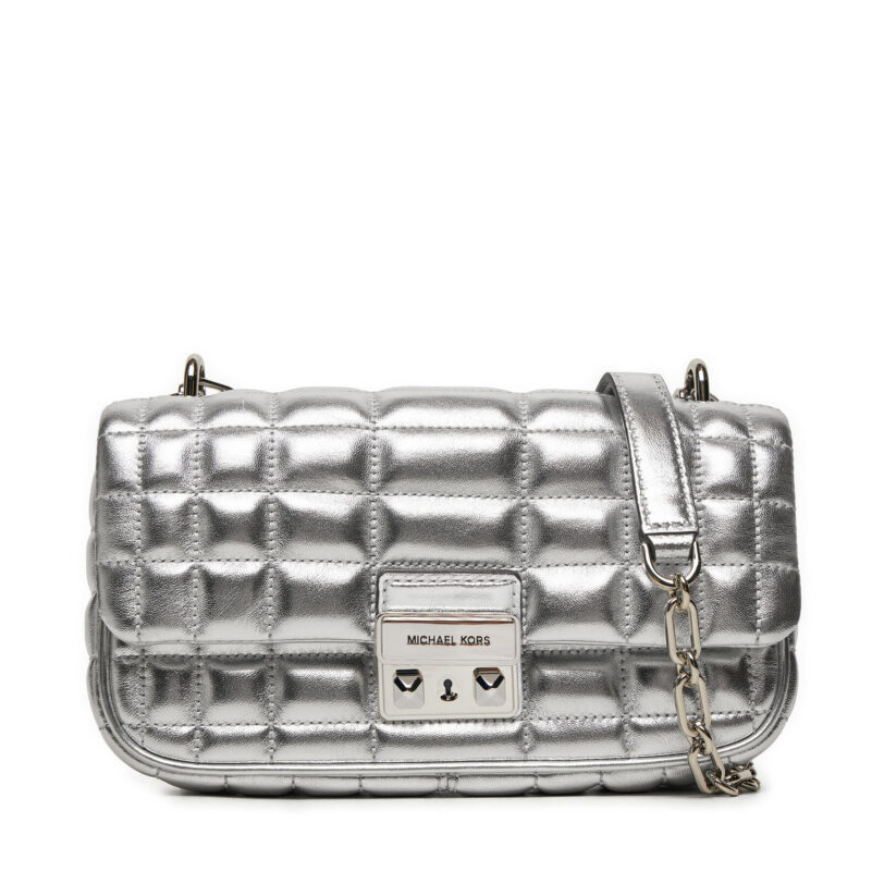 Дамска чанта MICHAEL Michael Kors 30S4S2RL5K Сребрист цвят на ниска цена