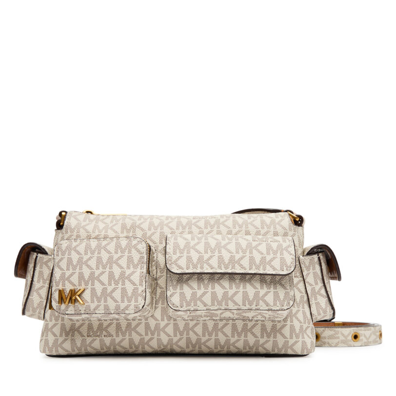 Дамска чанта MICHAEL Michael Kors 32S5AM3C5B Екрю цвят на ниска цена