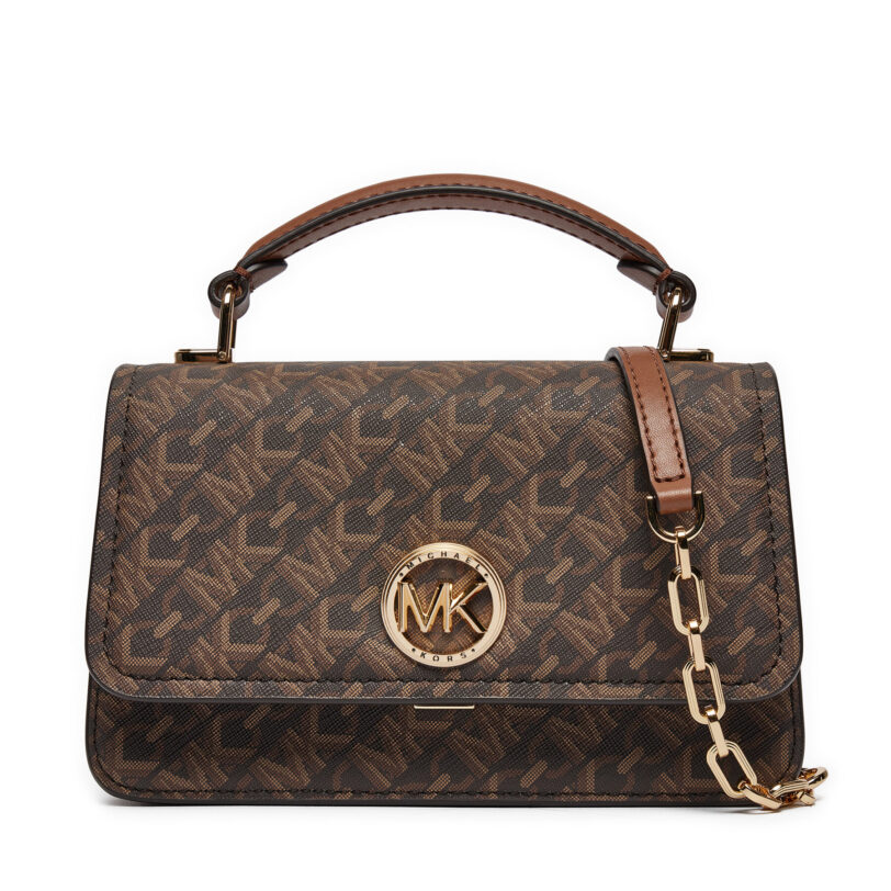 Дамска чанта MICHAEL Michael Kors Delancey 32T4GD8C5B Кафяв цвят на ниска цена