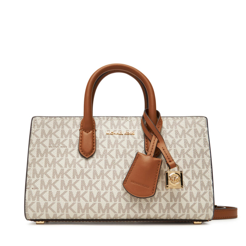 Дамска чанта MICHAEL Michael Kors Empire Medium 32T5G8EW6V Бежов цвят на ниска цена