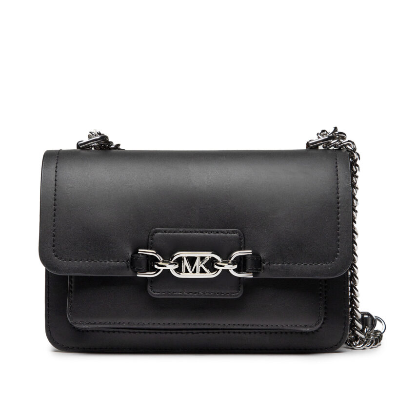 Дамска чанта MICHAEL Michael Kors Heather 30S2S7HL3L Черен цвят на ниска цена