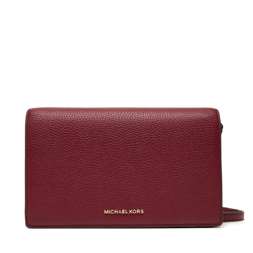 Дамска чанта MICHAEL Michael Kors Jet Set Medium 32S4GJ6C6L Бордо цвят на ниска цена