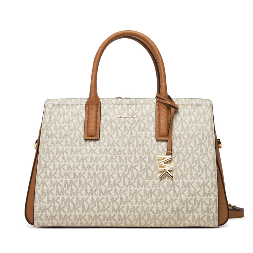 Дамска чанта MICHAEL Michael Kors Laila 30R5G9IS6B Екрю цвят на ниска цена