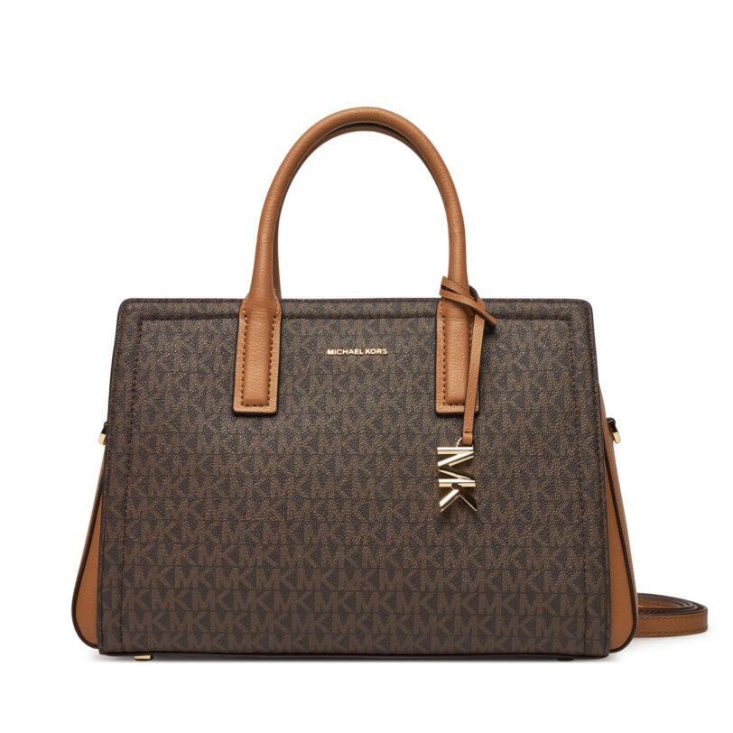 Дамска чанта MICHAEL Michael Kors Laila 30R5G9IS6B Кафяв цвят на ниска цена