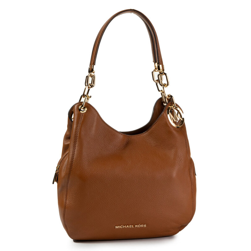 Дамска чанта MICHAEL Michael Kors Lillie 30T9G0LE3L Кафяв цвят на ниска цена