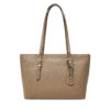 Дамска чанта MICHAEL Michael Kors Quinn 30T5GQNT2L Бежов цвят на ниска цена