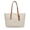 Дамска чанта MICHAEL Michael Kors Quinn 30T5GQNT9B Бежов цвят на ниска цена