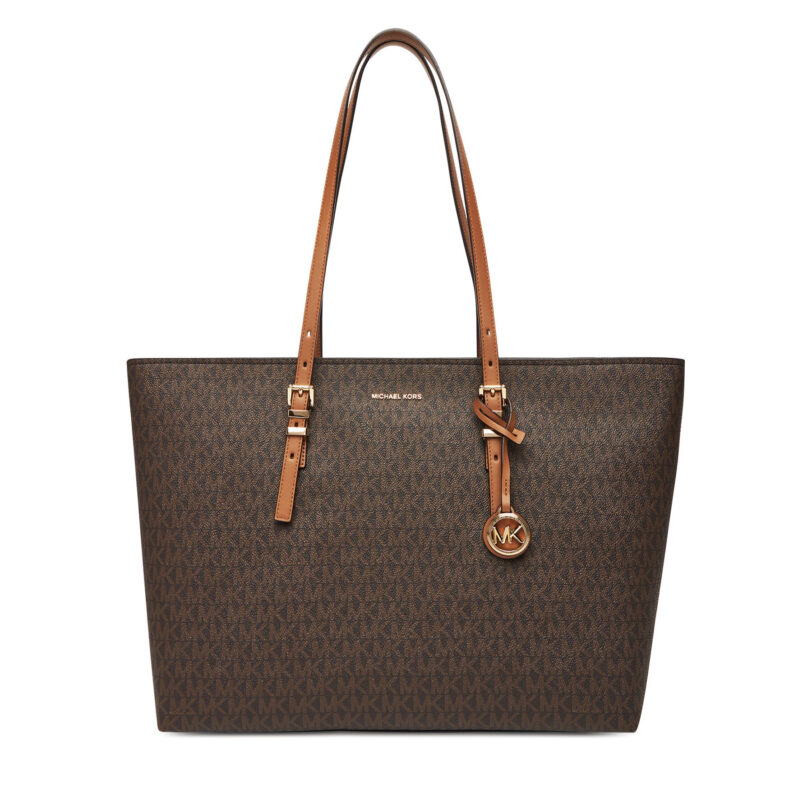 Дамска чанта MICHAEL Michael Kors Quinn 30T5GQNT9B Кафяв цвят на ниска цена