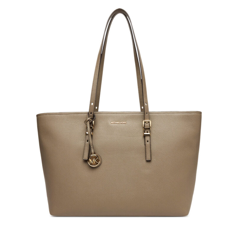 Дамска чанта MICHAEL Michael Kors Quinn 30T5GQNT9L Бежов цвят на ниска цена