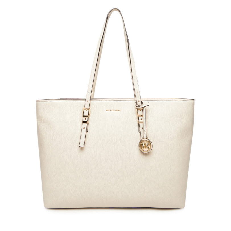 Дамска чанта MICHAEL Michael Kors Quinn 30T5GQNT9L Екрю цвят на ниска цена