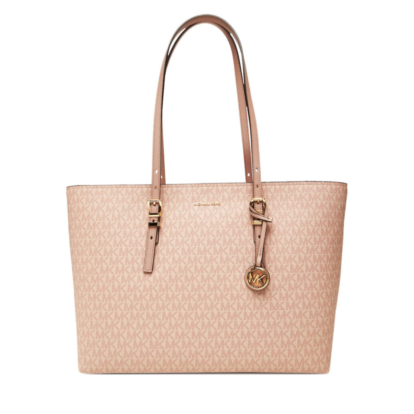 Дамска чанта MICHAEL Michael Kors Quinn 30T5GQNT9V Бежов цвят на ниска цена