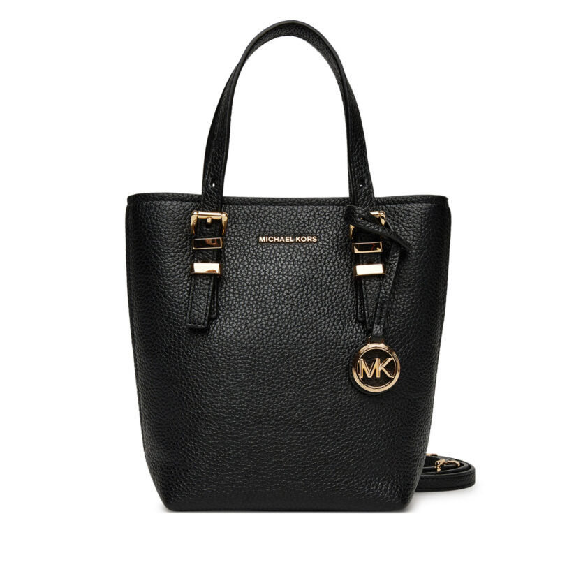 Дамска чанта MICHAEL Michael Kors Quinn 32S5GQNC0L Черен цвят на ниска цена