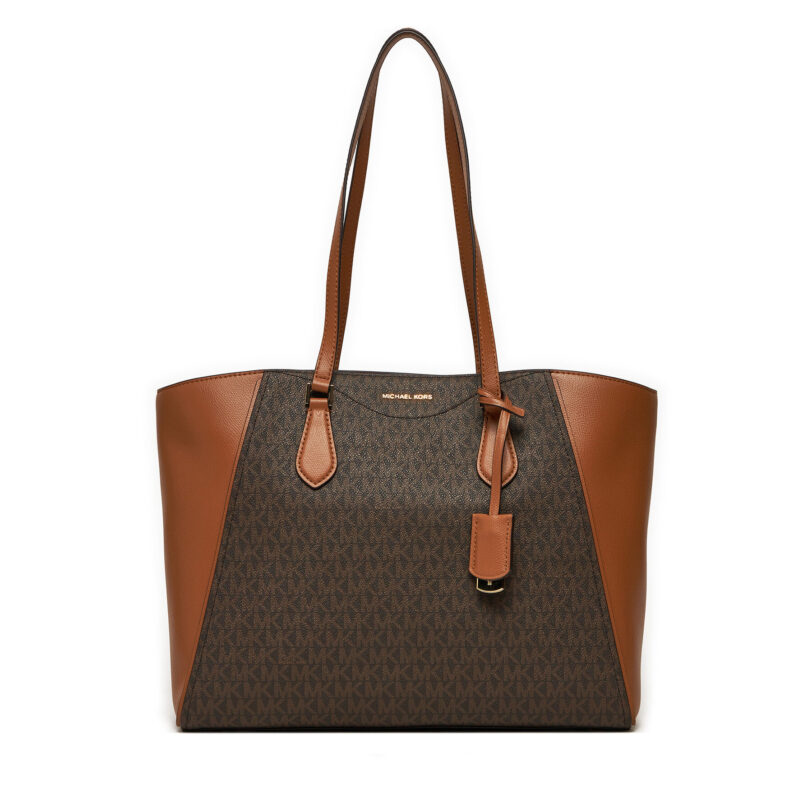 Дамска чанта MICHAEL Michael Kors Taryn 30F4GTBT7B Кафяв цвят на ниска цена