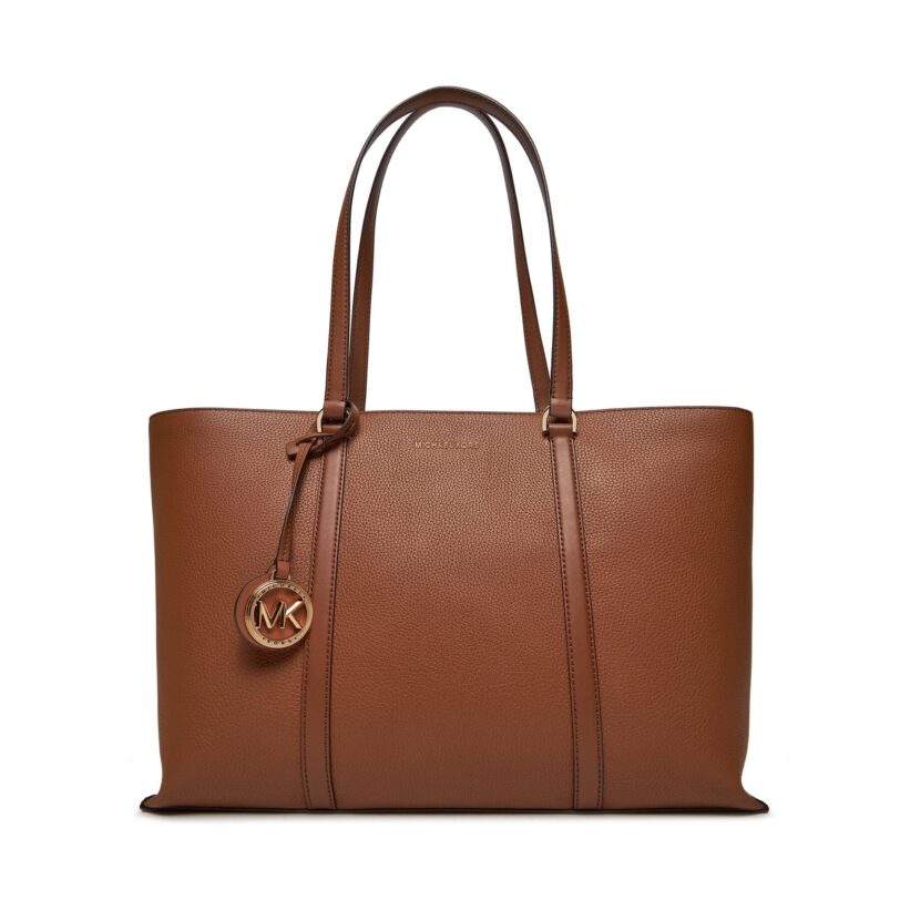 Дамска чанта MICHAEL Michael Kors Temple 30R4G1LT3L Кафяв цвят на ниска цена