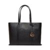 Дамска чанта MICHAEL Michael Kors Temple 30R4G1LT3L Черен цвят на ниска цена