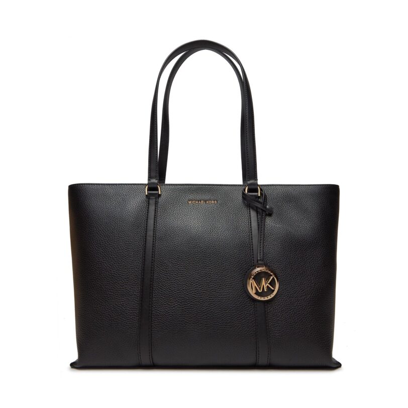 Дамска чанта MICHAEL Michael Kors Temple 30R4G1LT3L Черен цвят на ниска цена