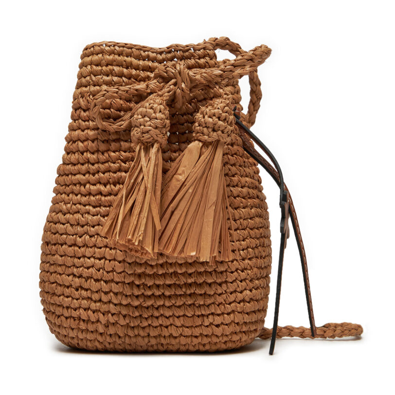 Дамска чанта Manebi Beach Bucket Mini V 2.2 CX Кафяв цвят на ниска цена