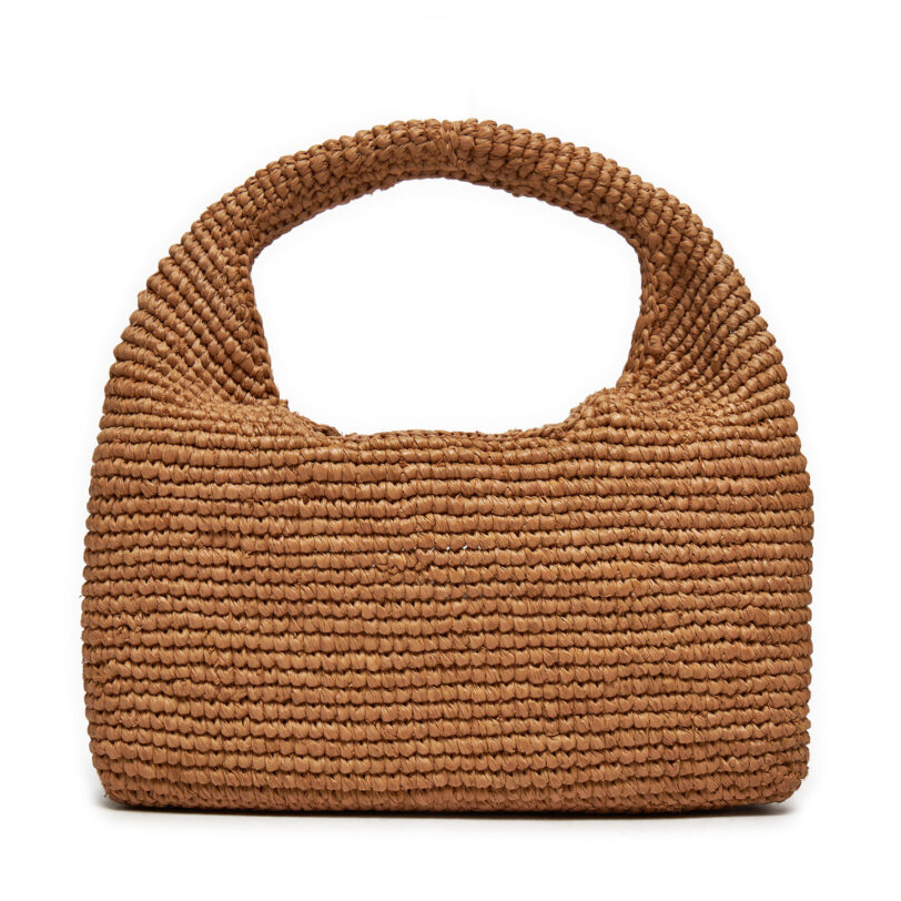 Дамска чанта Manebi Halfmoon Bag V 2.2 DH Кафяв цвят на ниска цена