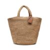 Дамска чанта Manebi Natural Raffia Summer Bag V 2.2 AD Кафяв цвят на ниска цена