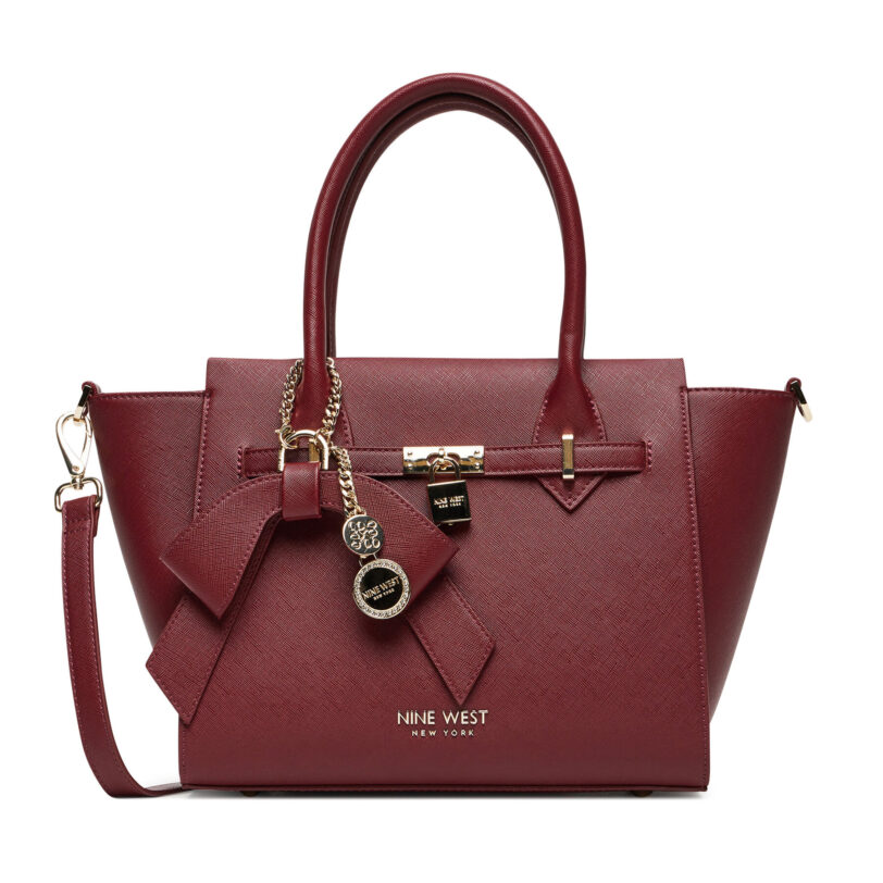 Дамска чанта Nine West CEO-Chelsea-Charm-II-LX10185 Бордо цвят на ниска цена