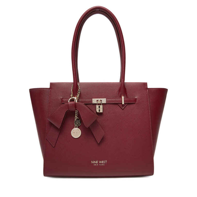 Дамска чанта Nine West CEO-Chelsea-Charm-III-LX10186 Бордо цвят на ниска цена