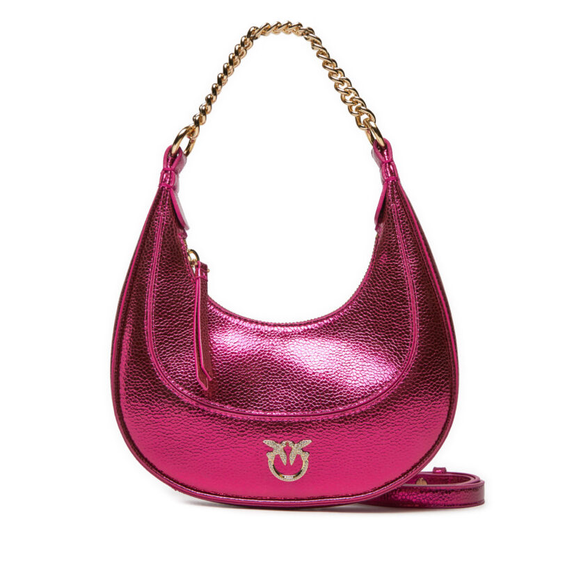 Дамска чанта PINKO Brioche Hobo Mini AI 24-25 PLTT 101433 A204 Розов цвят на ниска цена