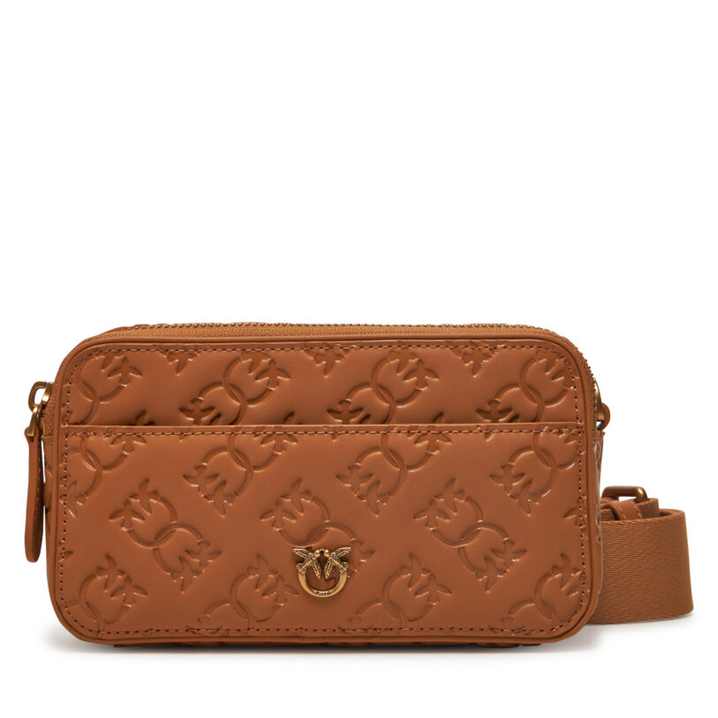 Дамска чанта PINKO Camera Bag Mini PE 25 PLTT 104292 A1YB Кафяв цвят на ниска цена