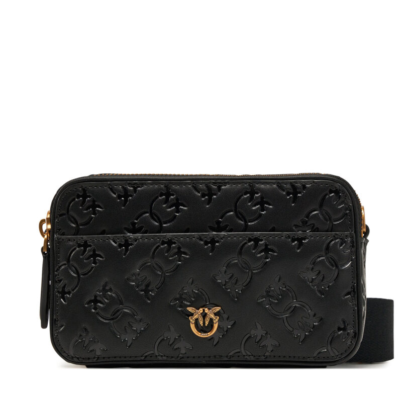 Дамска чанта PINKO Camera Bag Mini PE 25 PLTT 104292 A1YB Черен цвят на ниска цена