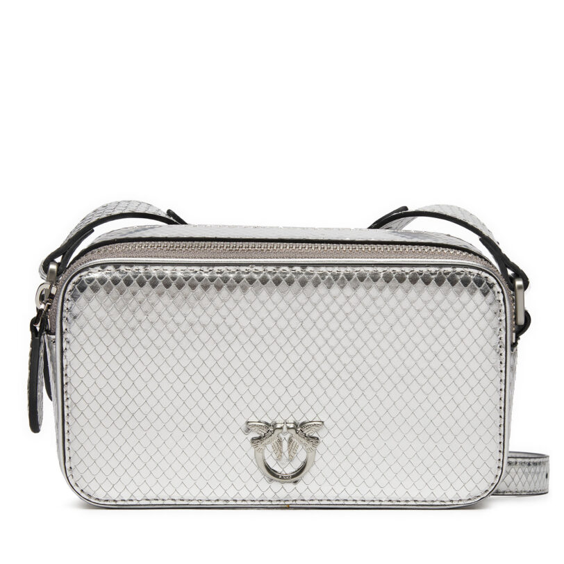 Дамска чанта PINKO Camera Case AI 24-25 PLTT 102810 A1VG Сребрист цвят на ниска цена
