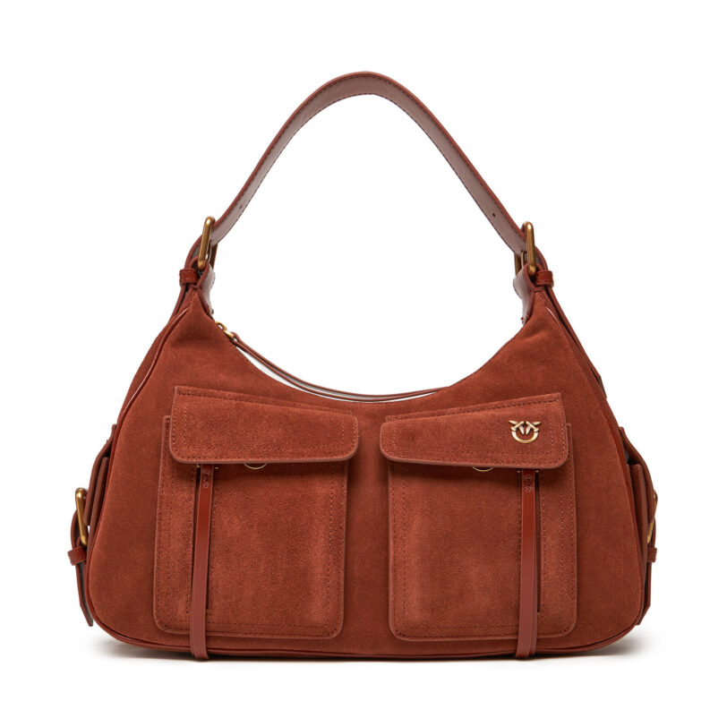 Дамска чанта PINKO Cargo Bag Maxi PE 25 PLTT 104507 A29N Кафяв цвят на ниска цена