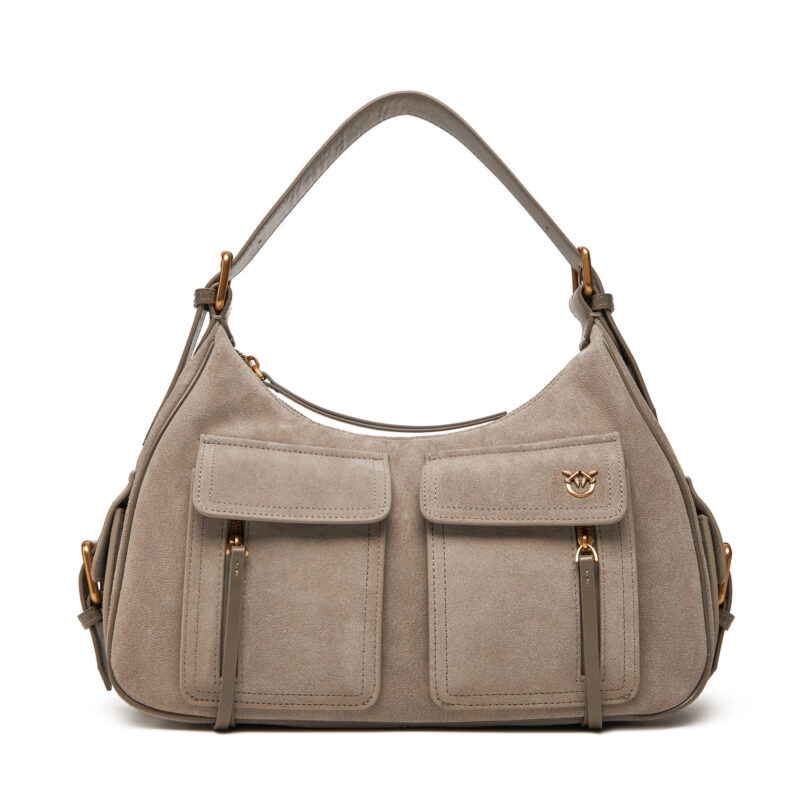 Дамска чанта PINKO Cargo Bag Maxi PE 25 PLTT 104507 A29N Сив цвят на ниска цена